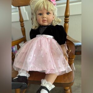 Pink and Black Doll with Dress